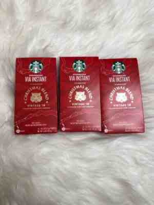 Starbucks VIA Instant Christmas Blend Vintage 18 Sumatra Holiday 3 Boxes NWT - Sold on eBay May, 10th 2019 for $25.00