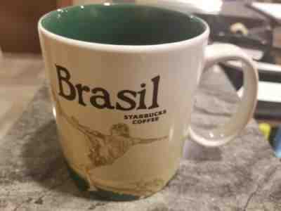 Starbucks Brasil Coffee Mug World Cup Soccer Collectible Brazil 16 oz cup - Sold on eBay May, 2nd 2019 for $29.99