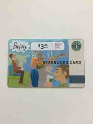 Starbucks Card RARE 2003 Enjoy Pin Intact Used Condition No Value - Sold on eBay May, 11th 2019 for $3.99