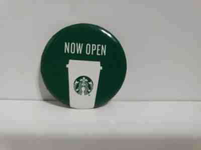 Rare Starbucks Coffee Green Logo Pin Pinback Brooch Button Badge Now Open 2017 - Sold on eBay May, 10th 2019 for $7.50
