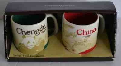 Starbucks Coffee Icon City Mugs Demitasse Mini Cups Chengdu China 3 Oz set Of 2 - Sold on eBay May, 4th 2019 for $23.95