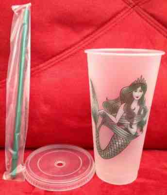 Starbucks Frosted Reusable Tumbler Cold Cup Mermaid Siren Logo 2019 RARE limited - Sold on eBay May, 5th 2019 for $12.50