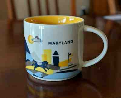MARYLAND USA Starbucks Mug, Yellow - You Are Here YAH Collection Series - Sold on eBay Apr, 28th 2019 for $7.99