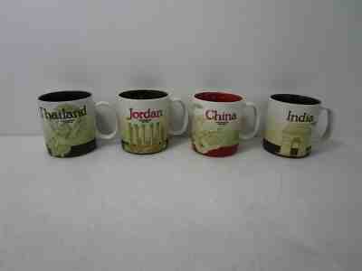 Lot of 4 Starbucks 16 oz. Collector Series Mugs: China, Jordan, Thailand, India  - Sold on eBay May, 6th 2019 for $32.00