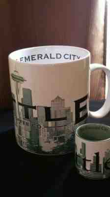 GIANT RARE 2002 STARBUCKS Seattle CITY SKYLINE SERIES One MUG Barista 2.5 GALLON - Sold on eBay May, 7th 2019 for $200.00