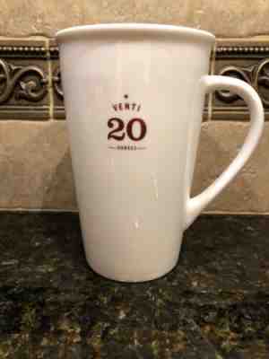 STARBUCKS TALL WHITE VENTI 20 OUNCES CERAMIC MUG 2010 - EUC - Sold on eBay May, 12th 2019 for $19.99