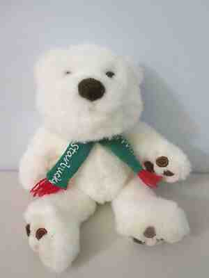 Starbucks Bearista Brrrrista Polar Teddy Bear Plush Stuffed Animal 11" 1998 - Sold on eBay May, 6th 2019 for $14.99