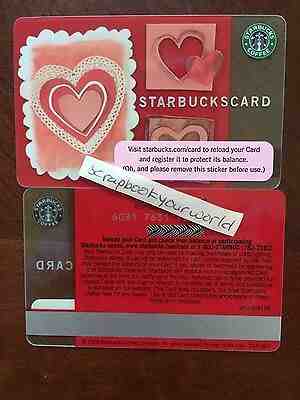 TEST Starbucks Card PAPER HEARTS VALENTINES 2006 #6031 limited release VHTF - Sold on eBay Apr, 29th 2019 for $19.99