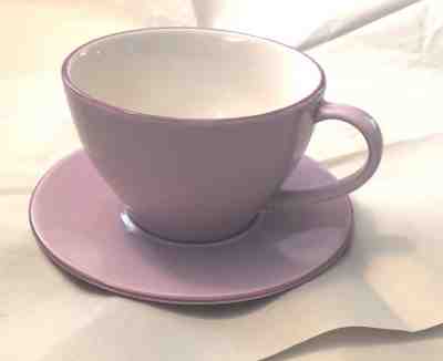 STARBUCKS Purple HEART CUP & SAUCER 2006 lavender 12 ounce mug Valentine's EX - Sold on eBay Apr, 21st 2019 for $4.99