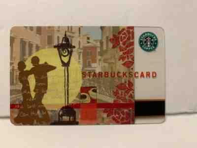 Starbucks Card - RARE 2004 Italian Lamp Post Dance Valentines Starbucks Card! - Sold on eBay May, 9th 2019 for $8.99