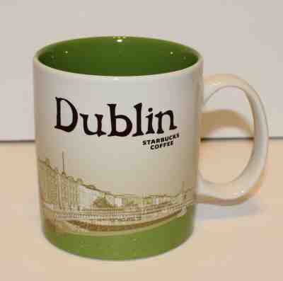 Starbucks Collector Series 16 oz Mug Dublin Green Interior Ireland Irish Coffee  - Sold on eBay May, 2nd 2019 for $14.95