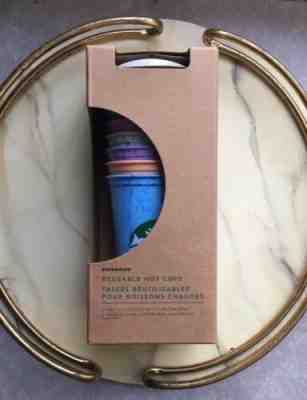 RARE NEW Starbucks Color Reusable Hot Cups 6 Cups With Lids Summer 2019 - Sold on eBay May, 10th 2019 for $34.99