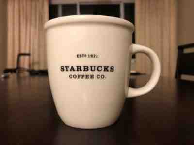 Starbucks Mug Barista Est'd 1971 Mini Abbey 6oz White Coffee Mug Cup (2002) - Sold on eBay May, 10th 2019 for $9.50