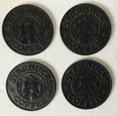 Vintage 1988 Starbucks Coffee Umbra Siren Black Coasters Made In Canada Set Of 4 - Sold on eBay May, 3rd 2019 for $27.90