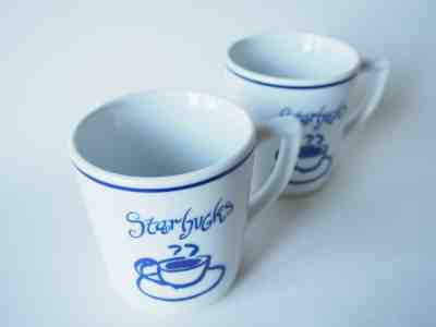 Starbucks Mugs - 1994 - Rosanna Imports white with blue lettering  - Sold on eBay May, 10th 2019 for $13.00
