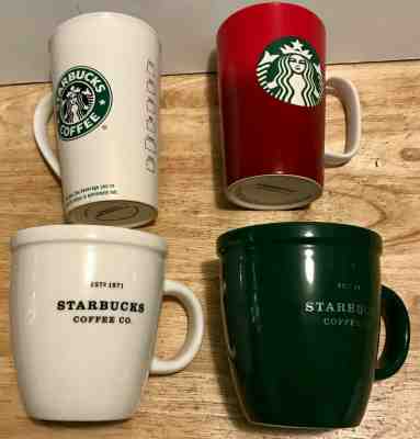 4 STARBUCKS Coffee Mug/Mugs 2005 2015 2001(2) Barista CERAMIC - Sold on eBay May, 11th 2019 for $35.22