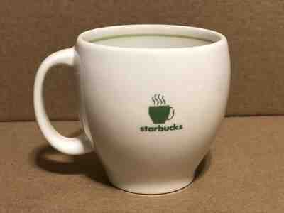 STARBUCKS 2003 Abbey Barista Green & White Mug Steaming Cup Coffee 14oz - Sold on eBay May, 11th 2019 for $10.00
