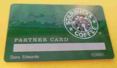 VERY RARE STARBUCKS VHTF Original 2003 GREEN PARTNER Card  - Sold on eBay May, 8th 2019 for $9.99