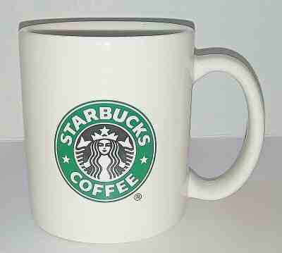Starbucks 2004 Logo Mug Barista Siren Mermaid White Green Black Classic 15 Oz - Sold on eBay May, 10th 2019 for $5.95