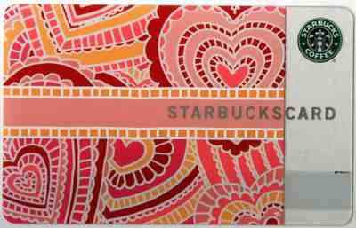 STARBUCKS - VALENTINES HEARTS - Gift Card Collectible 2005 NO Value RARE !!! - Sold on eBay May, 10th 2019 for $5.99