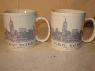STARBUCKS 2006 & 2011 NEW YORK CITY SKYLINE 18 OZ MUGS - SET OF 2 - Sold on eBay May, 2nd 2019 for $20.00