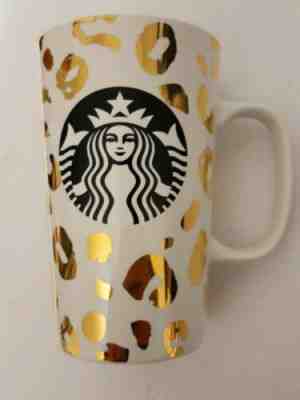 STARBUCKS 2015 Leopard Gold Animal Print Tall Coffee Cup Mug 16 oz - Sold on eBay May, 8th 2019 for $27.70