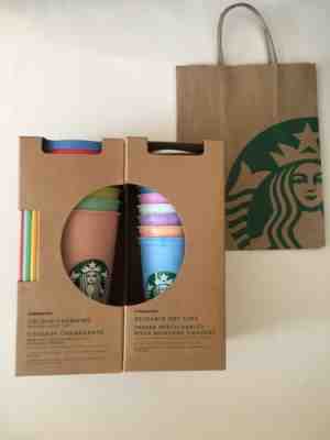 Starbucks 2019 Reusable Color Changing Cold Cups 5 pk / Marble Hot Cups 5 pk HTF - Sold on eBay May, 11th 2019 for $99.99
