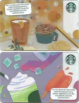 GERMANY  Starbucks cards NEW " Summer Coffee & Ice Cream " 2019 - Set of 2  - Sold on eBay May, 8th 2019 for $5.75
