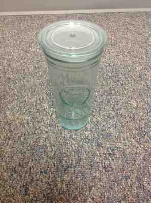 Starbucks Recycled Glass Tumbler 20 ounce Cold Cup Made in Spain With Top - Sold on eBay May, 8th 2019 for $26.00