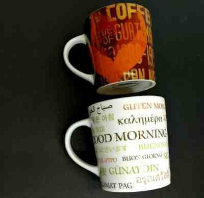 Starbucks Mugs Set of 2 Cups 2006 Guatemala and 2007 Good Morning 16oz Mug Lot - Sold on eBay Apr, 27th 2019 for $9.00
