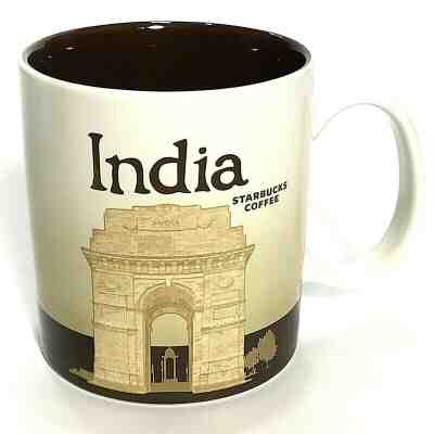 Starbucks India Global Icon City Ceramic Mug 16 oz Tea Coffee Cup Collectors - Sold on eBay May, 10th 2019 for $20.99