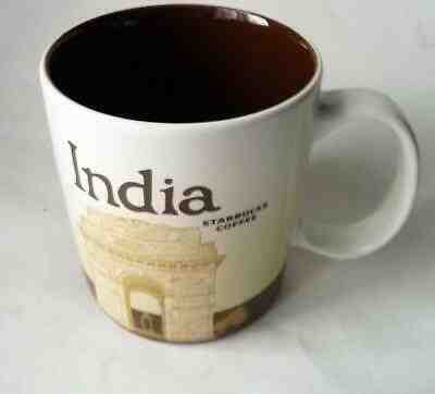 Starbucks INDIA coffee Mug 16 oz. Delhi Gate Cricket 2013 City Collector Series - Sold on eBay May, 2nd 2019 for $22.00