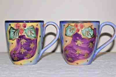 2 Starbucks Coffee Mugs Cups Hand Painted Made in Italy Christmas Stocking HTF - Sold on eBay May, 1st 2019 for $8.99