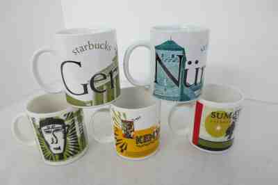 Lot of 5 Starbucks Mugs: Nurenberg, Kenya, Sumatra, Sulawesi - Sold on eBay May, 6th 2019 for $20.50