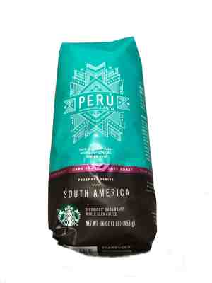 10X New 2019 Starbucks PERU JUNIN PASSPORT Dark Roast Whole Bean 1LB Coffee Bags - Sold on eBay May, 8th 2019 for $114.95