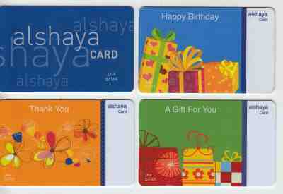 4 Starbucks gift card  ALSHAYA CARD QUTAR KATAR DOHA SET 4 card FREE SHIPPING - Sold on eBay May, 10th 2019 for $24.90