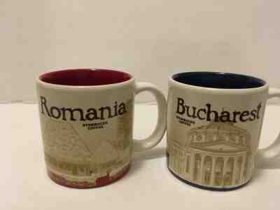 Demitasse Starbucks City Mugs 3 oz ROMANIA & BUCHAREST  - Sold on eBay May, 3rd 2019 for $24.99