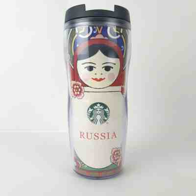 Starbucks Russia Travel Tumbler Matryoshka Nesting Doll Coffee Tea 16oz 2011 - Sold on eBay May, 4th 2019 for $9.97