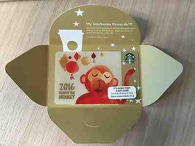 Starbucks Singapore 2016 Chinese New Year (Monkey) + Sleeve + Sample card - Sold on eBay May, 8th 2019 for $9.50