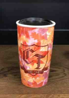 Starbucks Connecticut Tumbler Coffee Travel Mug 2017 Ceramic NEW Orange Fall CT