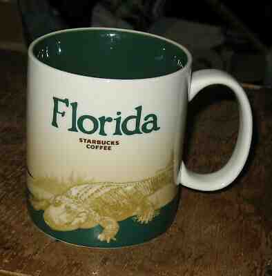 Starbucks 2011 16 fl Oz FLORIDA Coffee/Tea Mug Cup Alligator Heron - Sold on eBay May, 11th 2019 for $10.95
