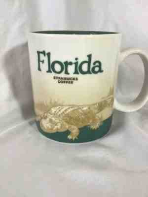 STARBUCKS Florida Mug Global Icon State Alligator Wetlands Coffee Mug 2010 - Sold on eBay May, 10th 2019 for $22.99