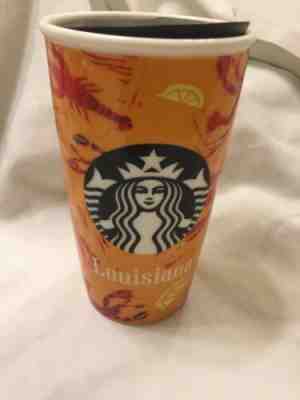 2016 STARBUCKS 'LOUISIANA' STATE TRAVEL COMMUTER COFFEE TEA MUG CUP-12 oz- NEW - Sold on eBay Apr, 16th 2019 for $11.99