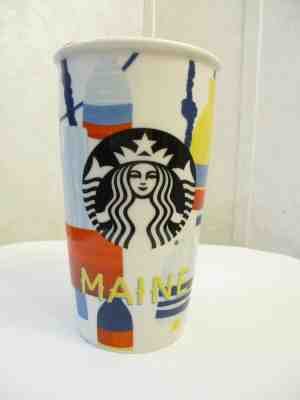 Starbucks Coffee State of Maine Buoys Tumbler Travel Mug 12 fl oz 2016 Ceramic - Sold on eBay May, 6th 2019 for $25.00
