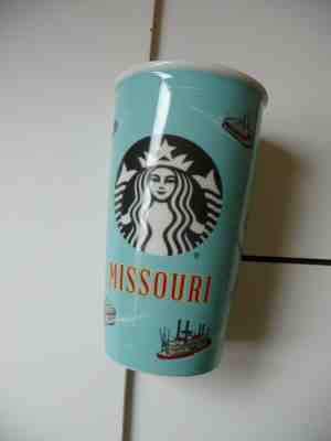 MISSOURI Starbucks Ceramic Tumbler Travel Cup 12 oz 2016 Double wall NWOT rare - Sold on eBay Apr, 28th 2019 for $11.57