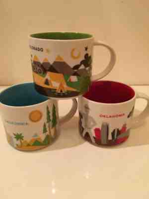You Are Here Collection Starbucks Mugs Lot 3 Oklahoma Colorado California NWOT - Sold on eBay Apr, 26th 2019 for $22.00