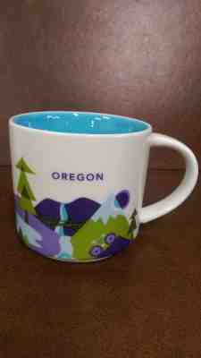 Starbucks 2017 Oregon You are Here Coffee Mug Cup White Blue Purple - Sold on eBay May, 11th 2019 for $20.00