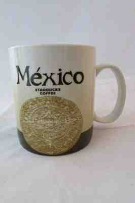 Starbucks Mexico Country Mug Aztec Ruins Symbol Brown 2015 Coffee Cup 16 oz - Sold on eBay Apr, 10th 2019 for $19.99