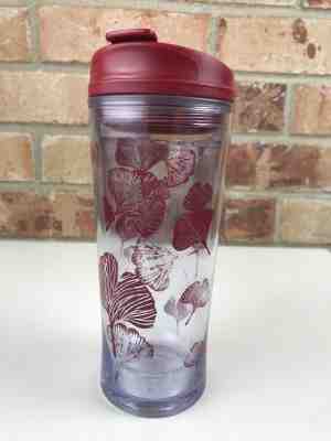Starbucks Tazo Awake Tea Travel Tumbler Red Ginkgo Leaves 12oz Coffee Cup 2009 - Sold on eBay May, 13th 2019 for $16.50
