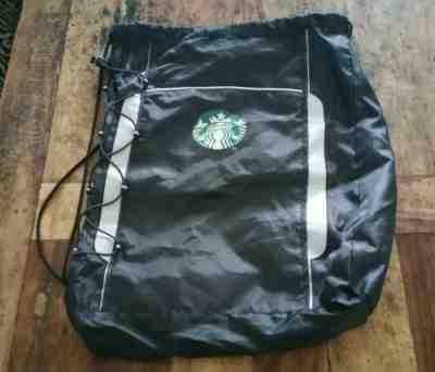 STARBUCKS Logo Drawstring Cinch Sack Bag Leeds brand 18x14x5 Black - Sold on eBay May, 15th 2019 for $6.00
